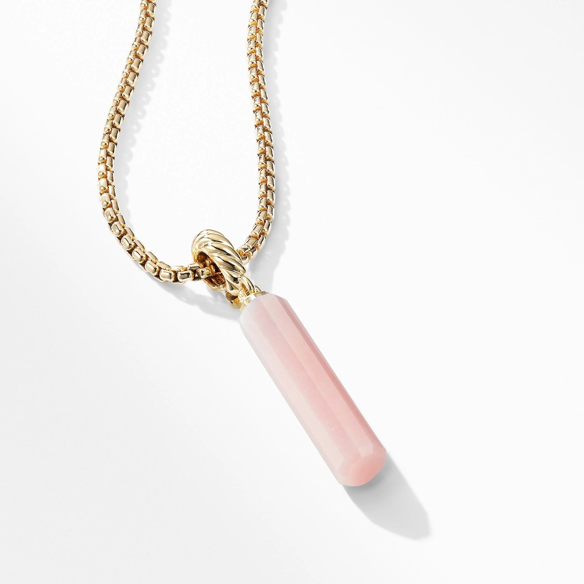 Barrel Charm in Pink Opal with 18K Gold - Image 3