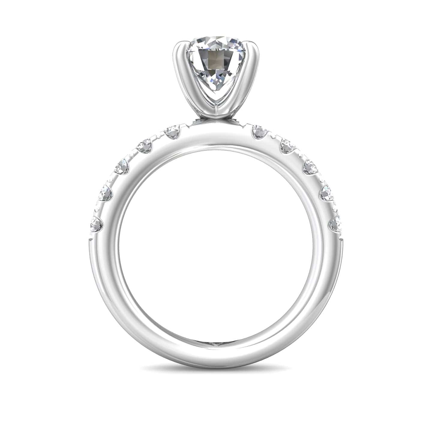 Platinum 4 Prong Mounting Diamond Engagement Setting - Image 3