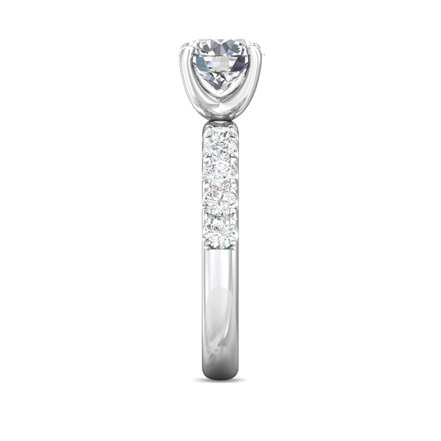 Platinum 4 Prong Mounting Diamond Engagement Setting - Image 4
